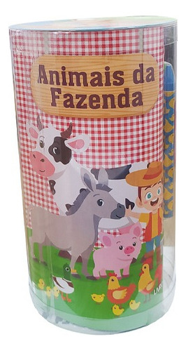 Mini Tubo Histórias Para Colorir - Animais Fazenda, De Equipe Dcl. Editora Dcl Em Português