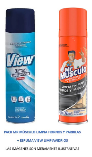 Pack Mr Músculo Espuma + Espuma Limpia Vidrios View