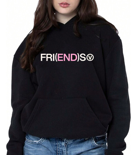 Sudadera Kpop Amigos Friends V Bts Afelpada Negra