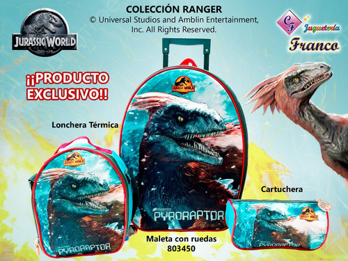 Maleta Lonchera Cartuchera Jurassic World - Producto Nuevo