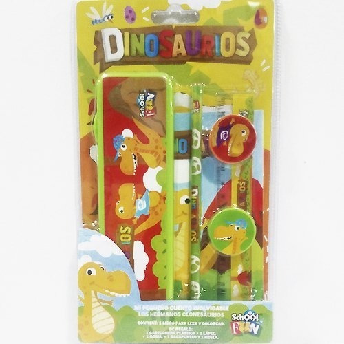 Mi Pequeño Cuento Inolvidable Dinos + Cartuchera + Lapiz