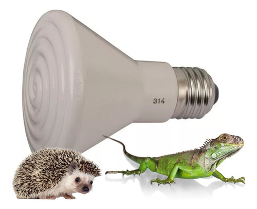 Lampara Terrario Ceramica Calefactora Reptiles Erizo 75w
