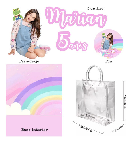 Kit 20 Bolsitas Dulceras Personalizadas Lara Campos Transparente Lara Campos