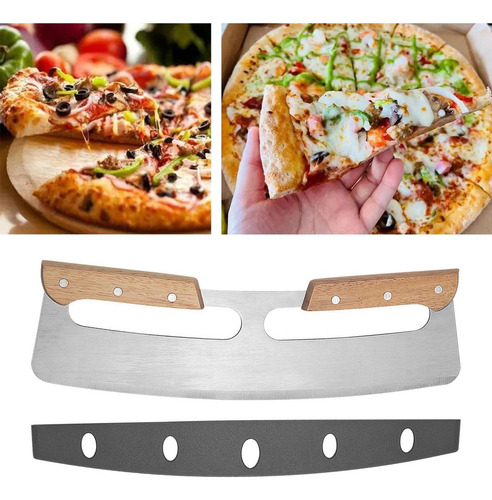 Cortador De Pizza De Acero Inoxidable, Hoja Basculante Con