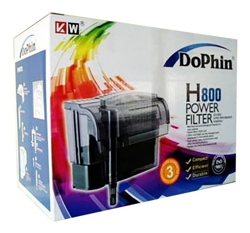 1020 L/h Filtro Cascada Dophin H800 Acuario Silencioso