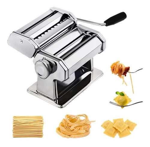 Imagen 8 de 10 de Maquina De Pastas Fabrica Fideos + Sobadora Acero Inoxidable