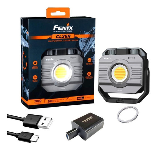 Farol Led Fenix Cl28r Multifuncion 2000 Lumens Power Bank