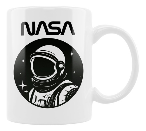 Taza De Cerámica Con El Icónico Logo De La Nasa Astronauta