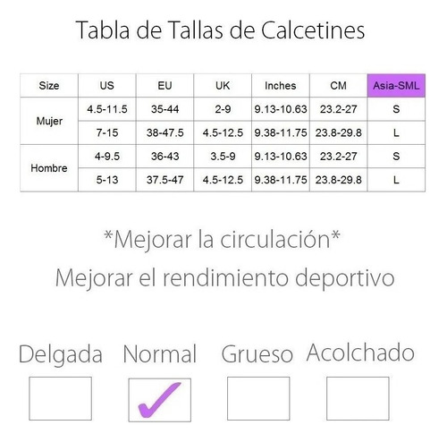 A 6 Medias De Compresión Antiembolismo 15-20mmhg