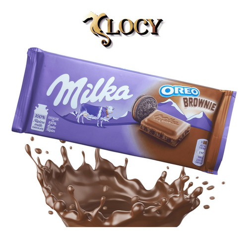 3 Barras De Chocolate Milka Com Recheio De Oreo Brownie 100g