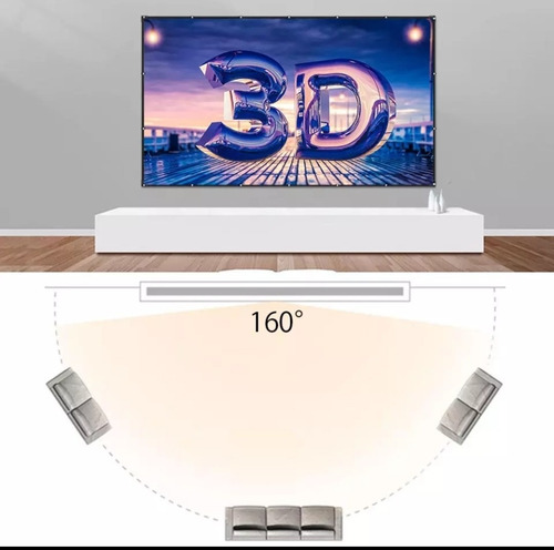 Imagen 3 de 6 de Pantalla De Proyección, Para Cine En Casa 100 Pulgadas.
