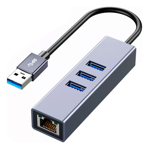 Adaptador Hub Usb 3.0 A Ethernet Rj45 Lan Gigabit 1000mbps