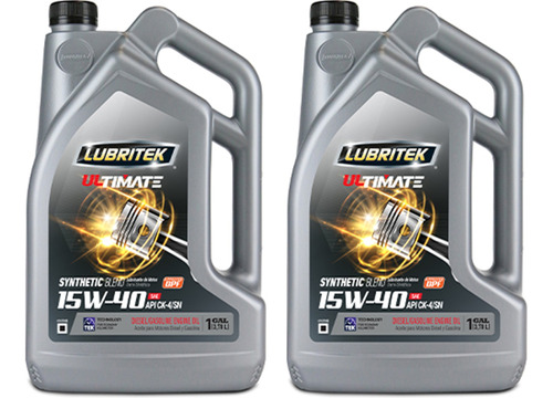 7.56 Litros Lubritek 15w40 Bencina Y Diesel Dpf