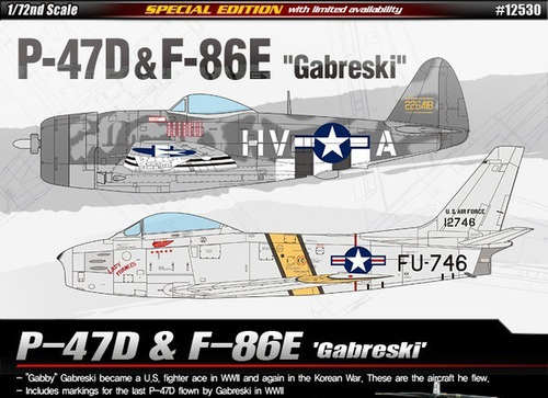 P-47d & F-86e 'gabreski' Special Edition 1/72 Academy