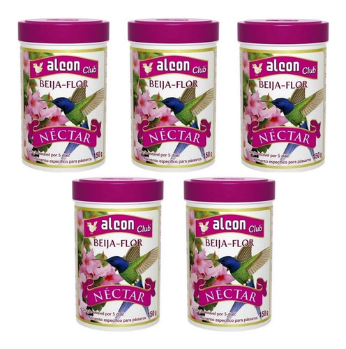 Kit 5 Unidades Néctar Para Beija-flor 150g Alcon Club