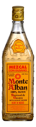 Monte Alban Mezcal Con Gusano 750ml - L a $2293
