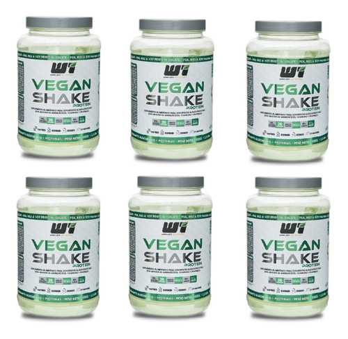 Vegan Shake 6x 1kg Pack +b12 Mix De Sabores Envío Gratis