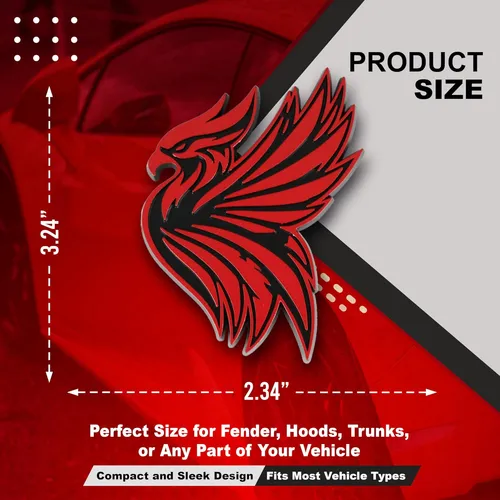Insignia De Pájaros 3d Phoenix Emblem, Calcomanía De Troncal