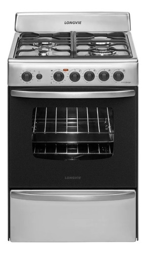 Imagen 3 de 3 de Cocina A Gas Longvie 19601x 60 Cm Inox Encendido Una Mano