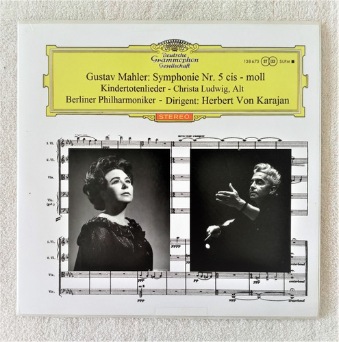 Herbert Von Karajan Lp Gustav Mahler Symphonie No. 5