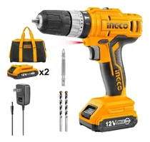Comprar Taladro inalambrico 12v ingco sku cidli1222 dos baterias 1.5ah cargador rapida funcion percusion y atornillador