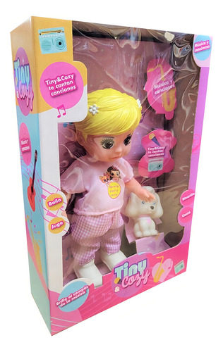 Muñeca Cariñito Tiny Cozy Musical Con Mascota ELG 0939
