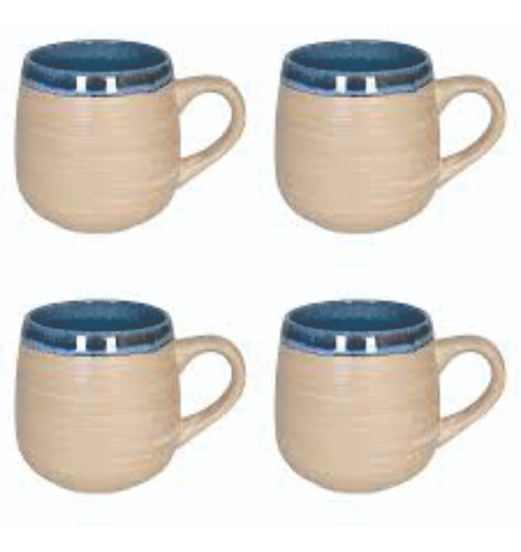 Mugs Waechtersbach Blue Sand 4 Unidades Ceramica 368 Ml