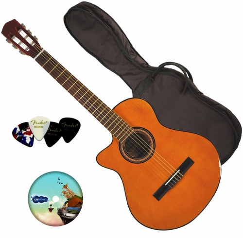 Guitarra Criolla Corte Zurda Funda Curso Afinador Púa Gtia