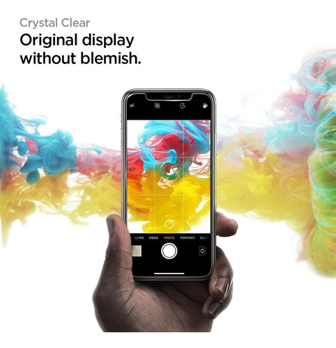 Imagem 5 de 8 de Kit Pelicula Ezfit Original Spigen Glas.tr iPhone 11 Xr 6,1