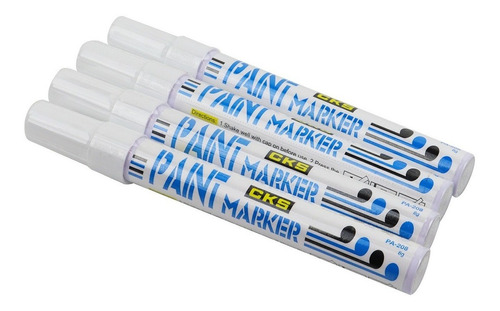Caneta Paint Marker Marcador Industrial Permanente Branco C4