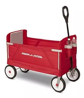 Radio Flyer 3-en-1 Ez Folding Wagon Para Niños Y Carga