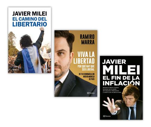Pack 3 Libros De Javier Milei Y Ramiro Marra