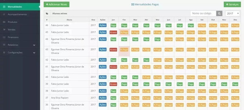 Sistema De Academia Com Controle De Mensalidade Scritp Php