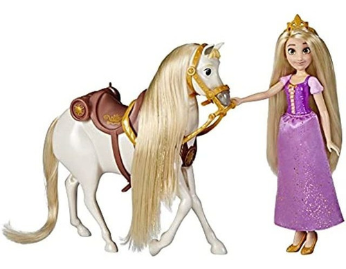   Princess Rapunzel And Maximus - Muñeca Y Caballo De Moda,