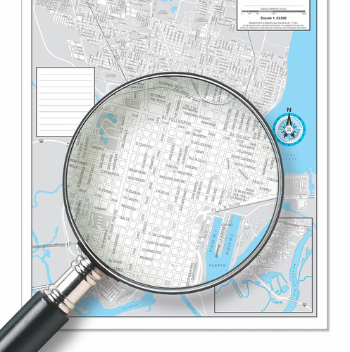 Plano Ciudad De Santa Fe Para Trazar Y Planificar (pack.x20)