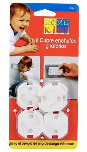 Protector para enchufe para niños plástico 6 unidades Blanco