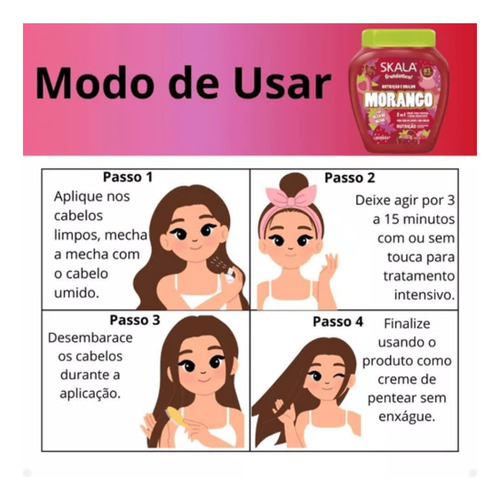 Creme De Tratamento 2 Em 1 Morango - Skala
