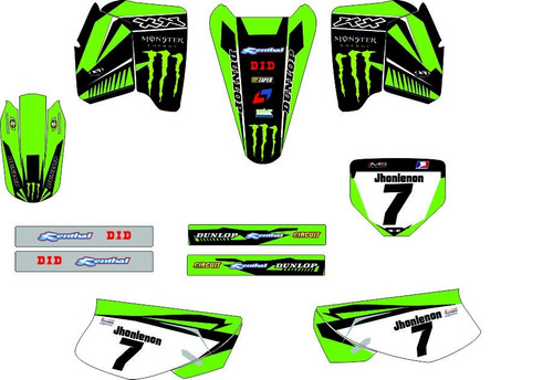 Kit Adesivo Gráfico Plotagem Moto Trilha Motocross Xr200 Md1