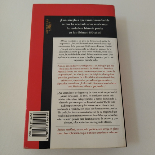 Libro México Mutilado - Francisco Martín Moreno (Usado)