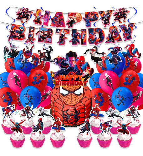 Spider Man Globos Juego Decoración Fiesta Globos Cumpleañ