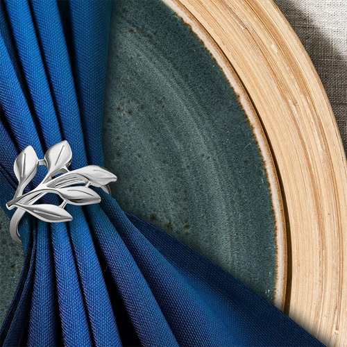 20 Servilletas De Hojas De Metal Para Decoración De Mesa