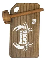Comprar Kit Tábua Madeira Rústica Pinus E Martelo Quebrar Caranguejo