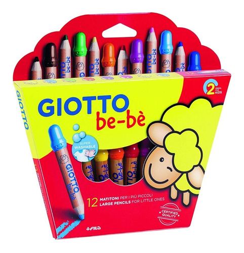 Giotto: Lápices De Color Para Bebés X 12 - Original - Woopy