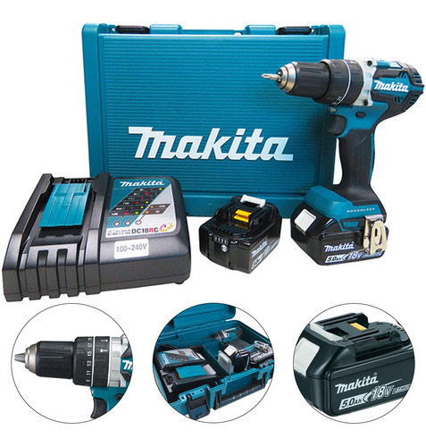 Parafusadeira Furadeira Sem Fio Impacto 18v Dhp484rte-makita