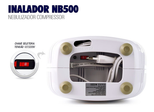 Imagem 6 de 10 de Nebulizador / Inalador Compressor Nb 500 Incoterm