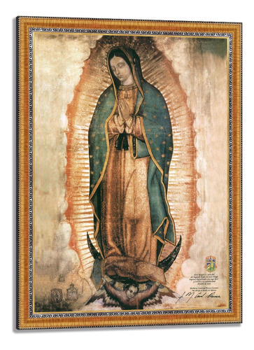 Cuadro Marco Clasico Virgen De Guadalupe Certificada 94x120