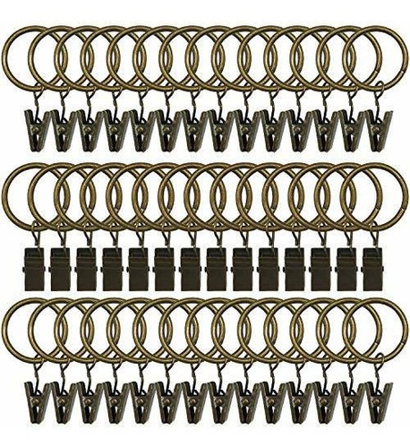 Paquete De 42 Anillos Para Cortinas Con Clips Para Cort...