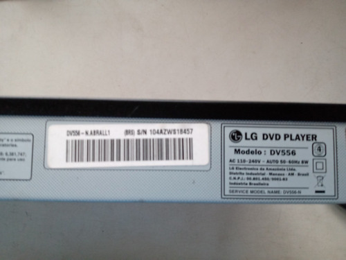 Imagem 6 de 7 de Aparelho De Dvd-LG Dv556 Lei A Descrição!