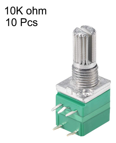 Uxcell Potenciómetro Con Interruptor B10k Ohm Resistencias V