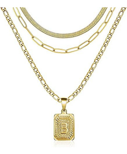 Joycuff Juego De 3 Collares De Oro Para Mujer Chapado En O 